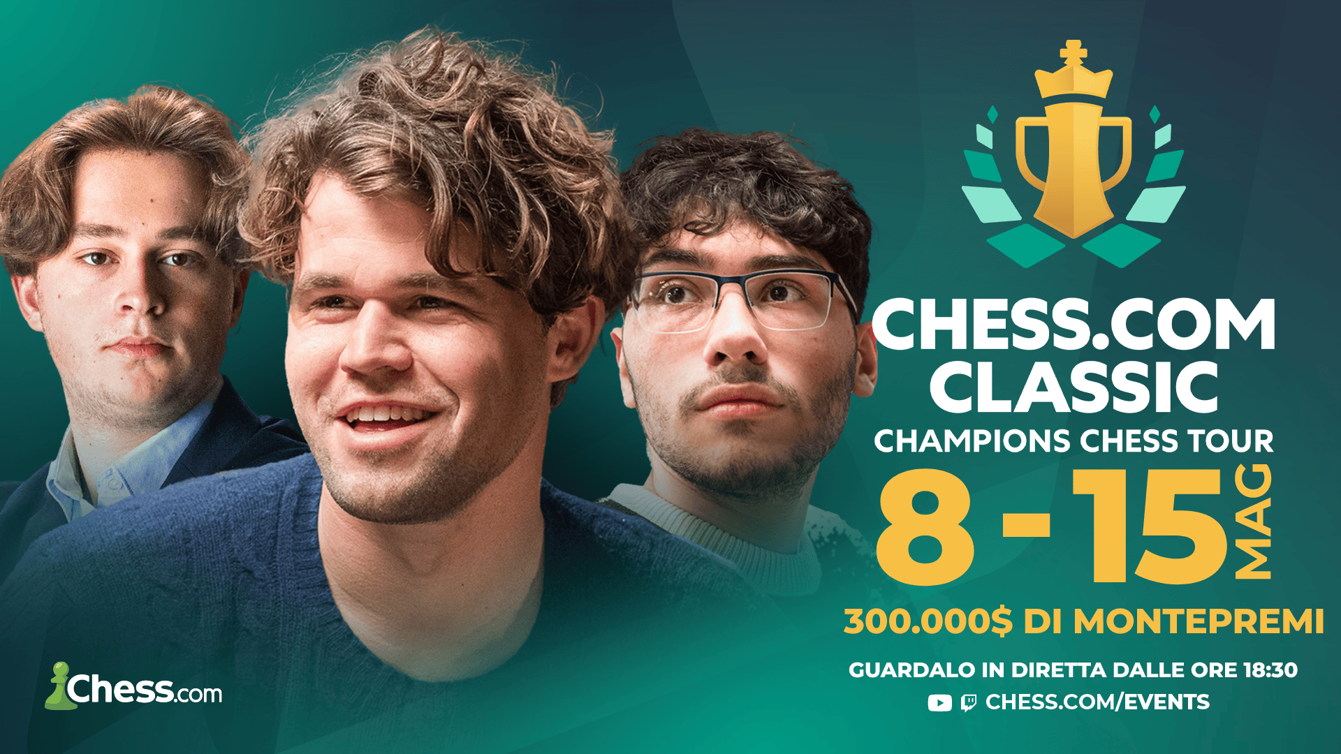 冠军国际象棋巡回赛携 2024 年 Chess.com 经典赛回归